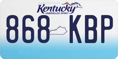 KY license plate 868KBP