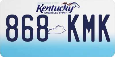 KY license plate 868KMK