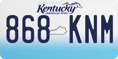 KY license plate 868KNM