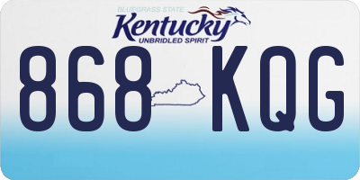 KY license plate 868KQG