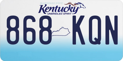 KY license plate 868KQN