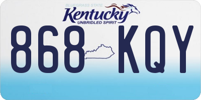 KY license plate 868KQY
