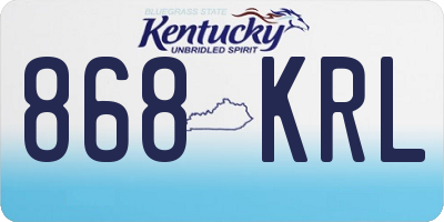KY license plate 868KRL