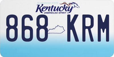 KY license plate 868KRM