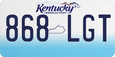 KY license plate 868LGT