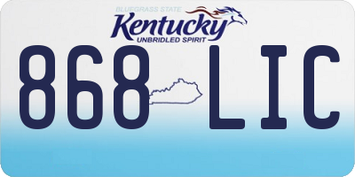 KY license plate 868LIC