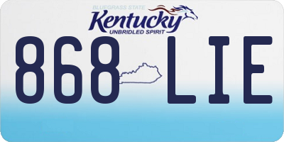 KY license plate 868LIE