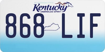KY license plate 868LIF