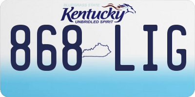 KY license plate 868LIG