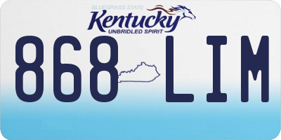 KY license plate 868LIM