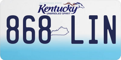 KY license plate 868LIN