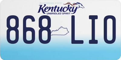KY license plate 868LIO