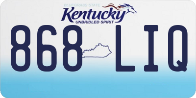 KY license plate 868LIQ