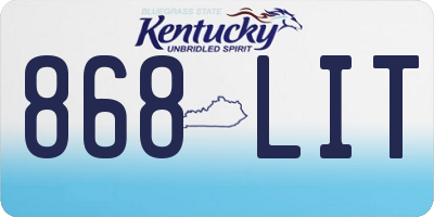 KY license plate 868LIT