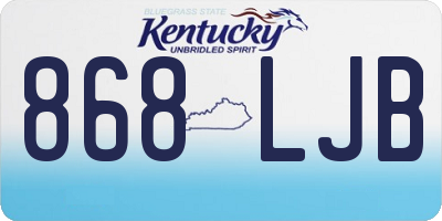 KY license plate 868LJB