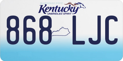 KY license plate 868LJC