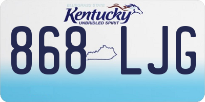 KY license plate 868LJG