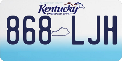 KY license plate 868LJH