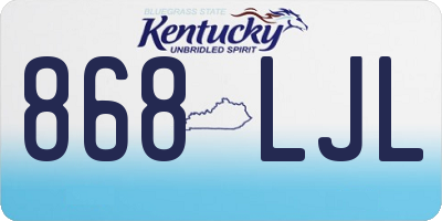 KY license plate 868LJL
