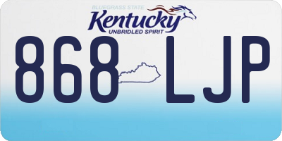 KY license plate 868LJP