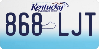 KY license plate 868LJT