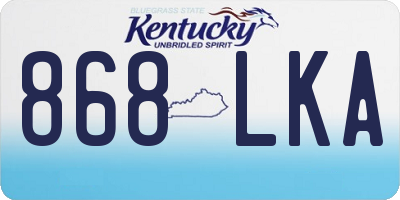 KY license plate 868LKA