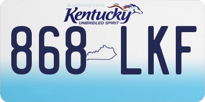 KY license plate 868LKF