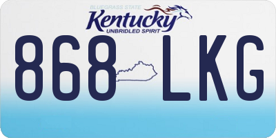 KY license plate 868LKG