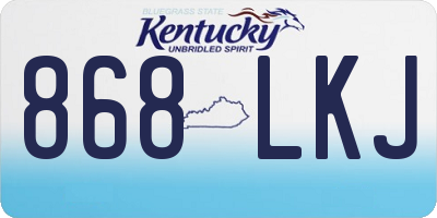 KY license plate 868LKJ