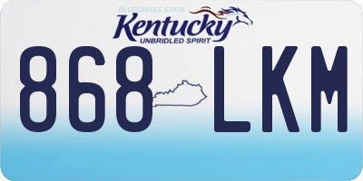 KY license plate 868LKM