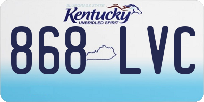 KY license plate 868LVC
