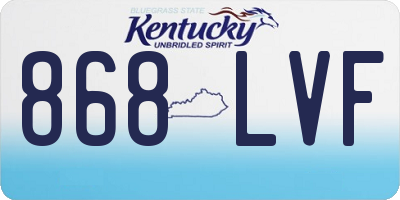 KY license plate 868LVF