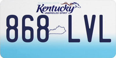 KY license plate 868LVL
