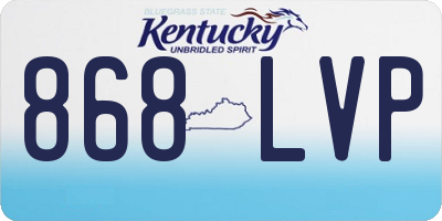 KY license plate 868LVP