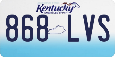 KY license plate 868LVS