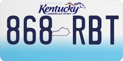 KY license plate 868RBT