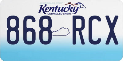 KY license plate 868RCX