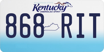 KY license plate 868RIT
