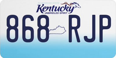 KY license plate 868RJP
