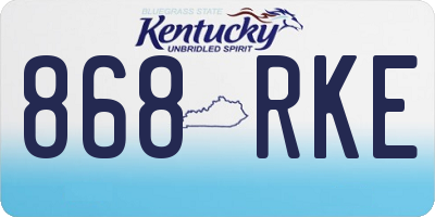 KY license plate 868RKE
