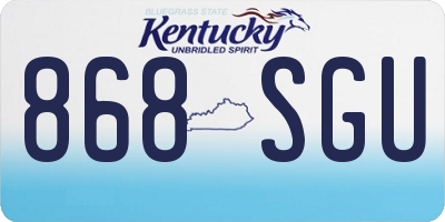 KY license plate 868SGU