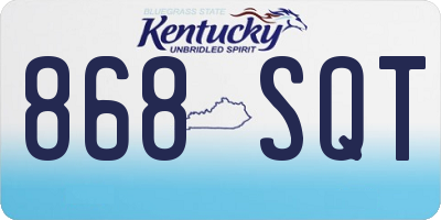 KY license plate 868SQT