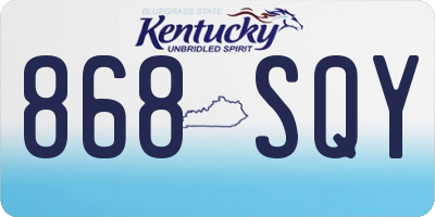 KY license plate 868SQY