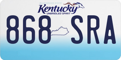 KY license plate 868SRA