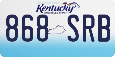 KY license plate 868SRB