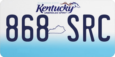 KY license plate 868SRC