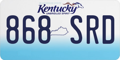 KY license plate 868SRD