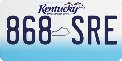 KY license plate 868SRE