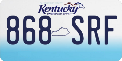 KY license plate 868SRF