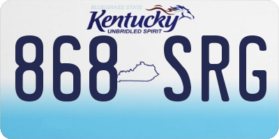 KY license plate 868SRG